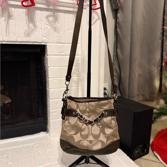 Coach Handbags - Vintage Signature Coach Brown Crossbody Shoulder Bag